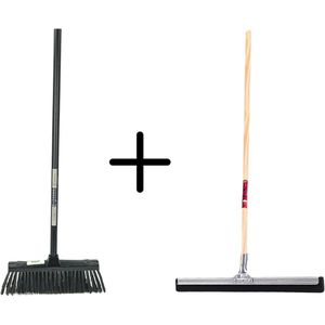 Synx Tools - Schoonmaakset - Zwart - Kamerveger en Vloertrekker