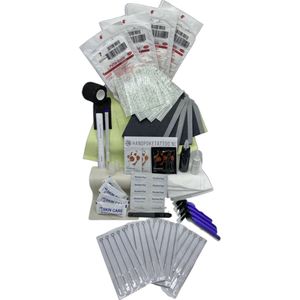 Handpoke Tattoo Set Extra Compleet – Stick & Poke Tatoeage Starter Kit | 144-delig