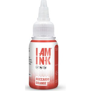 I AM INK - Hoccaido Orange 30ml | Premium Professionele Tattoo Inkt | Reach & Vegan | Stick en Poke | Handpoke Tatoeage Inkt | Tattoo set | PMU | Permanente Make-up | Geschikt voor Machine Cartridges & Needles | Liner | Shader