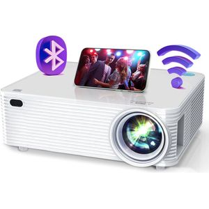 Chesto Beamer FULL HD (4K-Ondersteuning) - 10.000 Lumen - Streamen vanaf je telefoon met wifi