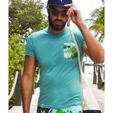 Antislipsok Zeegroen met Strepen en Voetballen-19/20