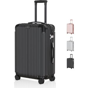 Voyagoux® - Reiskoffer Medium - 72L - Koffers - Reiskoffer met wielen - Zwart - TSA Slot