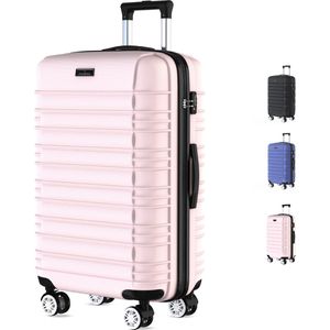 Voyagoux® AVALON - Handbagage Reiskoffer - 39L - Koffers - Reiskoffer met wielen -Lichtroze - TSA Slot