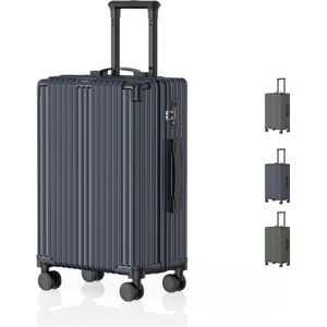 Voyagoux® - Handbagage Reiskoffer - 39L - Koffers - Reiskoffer met wielen - Donkerblauw - TSA Slot