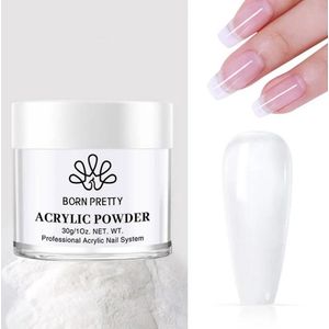 Born Pretty - Acrylpoeder - Transparant - 30 ml - Acryl - Acrylpoeder babyboom - Acrylpoeder nude - Acrylpoeder roze - Acrylic powder - Acryl poeder - Acryl nagels starterspakket - Acrylpoeder set - Acrylic nail kit - Acylic poeder set - Acrylic set