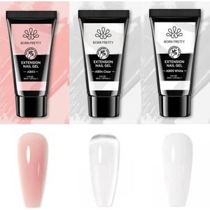 Born Pretty - Polygel - 3x30 ml - Polygel nagels - Polygel Nagels Starterpakket - Polygel kit - Polygel kleuren - Polygel producten - Polygel set - Polygel clear - Polygel roze - Polygel nude - Polygel wit - Polygel tube - Polygel Starters Kit