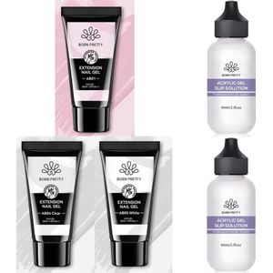 Born Pretty - Polygel - Polygel nagels - Polygel Nagels Starterpakket - Polygel kit - Polygel kleuren - Polygel producten - Polygel set - Acrygel - Polygel clear - Polygel roze - Polygel nude - Polygel wit - Polygel tube - Polygel Starters Kit