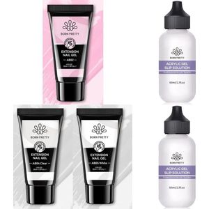 Born Pretty - Polygel - Polygel nagels - Polygel Nagels Starterpakket - Polygel kit - Polygel kleuren - Polygel producten - Polygel set - Acrygel - Polygel clear - Polygel roze - Polygel nude - Polygel wit - Polygel tube - Polygel Starters Kit