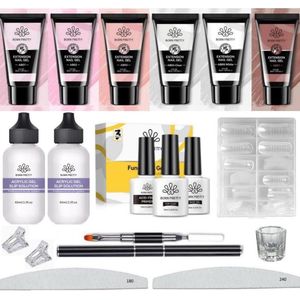 Born Pretty - Polygel - Polygel nagels - Polygel Nagels Starterpakket - Polygel kit - Polygel kleuren - Polygel producten - Polygel set - Acrygel - Polygel clear - Polygel roze - Polygel nude - Polygel wit - Polygel tube - Polygel Starters Kit