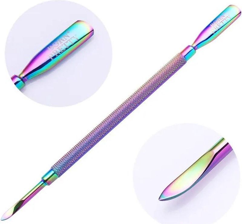 Nagelriemduwer - Roestvrij Staal - Dubbel Uiteinde - Antislip Handvat