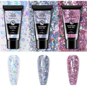 Born Pretty - Builder gel - 3x15 ml - HEMA-vrij - Buildergel - Builder gel nagels - Builder gel set - Builder gel gel nagels - Gelnagels - Gel nagels - Gel voor nagels - Hard gel - Polygel