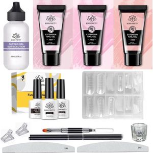 Born Pretty - Polygel - Polygel nagels - Polygel Nagels Starterpakket - Polygel kit - Polygel kleuren - Polygel producten - Polygel set - Acrygel - Polygel clear - Polygel roze - Polygel nude - Polygel wit - Polygel tube - Polygel Starters Kit
