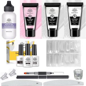 Born Pretty - Polygel - Polygel nagels - Polygel Nagels Starterpakket - Polygel kit - Polygel kleuren - Polygel producten - Polygel set - Acrygel - Polygel clear - Polygel roze - Polygel nude - Polygel wit - Polygel tube - Polygel Starters Kit