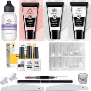 Born Pretty - Polygel - Polygel nagels - Polygel Nagels Starterpakket - Polygel kit - Polygel kleuren - Polygel producten - Polygel set - Acrygel - Polygel clear - Polygel roze - Polygel nude - Polygel wit - Polygel tube - Polygel Starters Kit