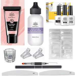 Born Pretty - Polygel Starters Kit - Polygel Nagels - 30 ml Polygel - 60 ml Polygel Vloeistof - 10 ml Primer