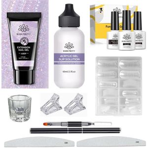 Born Pretty - Builder gel - Set - HEMA-vrij - Buildergel - Builder gel nagels - Builder gel set - Builder gel gel nagels - Gelnagels - Gel nagels - Gel voor nagels - Hard gel - Polygel EAN: 8720929461257 Nepnagels Born Pretty (1) Varianten