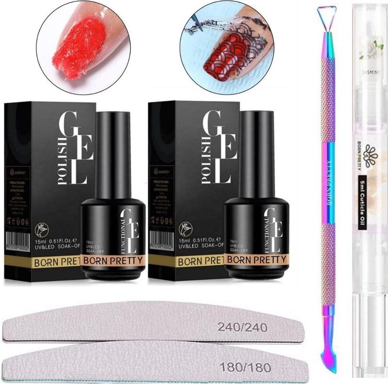 Gellakremover - 1x Gellak Remover - 1x Peel Off Tape - 1x Nagel Verwijderaar