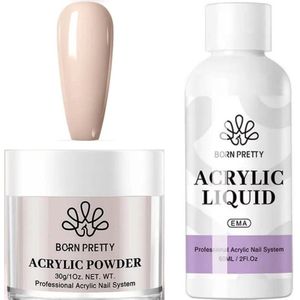 Born Pretty - Acrylpoeder set - Nude - Acrylpoeder - Acryl liquid - Acryl - Monomer - Acryl nagels starterspakket - Acrylpoeder pink - Acrylpoeder nude - Acrylpoeder roze - Acrylic powder - Acrylic nail kit - Acryl set - Acryl vloeistof
