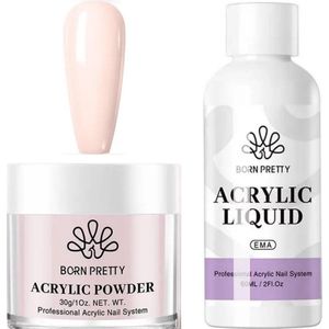 Born Pretty - Acrylpoeder set - Nude - Acrylpoeder - Acryl liquid - Acryl - Monomer - Acryl nagels starterspakket - Acrylpoeder pink - Acrylpoeder nude - Acrylpoeder roze - Acrylic powder - Acrylic nail kit - Acryl set - Acryl vloeistof