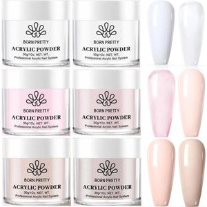 Acrylpoeder - 6x 30 ml - Kleurvarianten - Geschikt voor Nagelverlenging