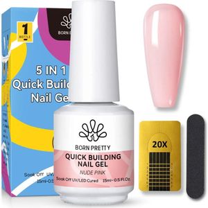 Biab - Nagelverlengingsset - 15ml - Inclusief Mini Vijl en 20 Sjablonen