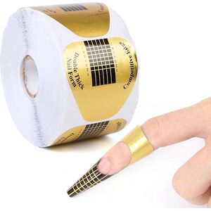 Goodbitz® - Nagel sjablonen - 500 stuks - Nagelsjablonen - Nail forms - Nailforms - Acryl sjablonen - Polygel sjablonen - Gel sjablonen - Nagelstickers - Nagel sjablonen verlenging - Nagelvormen - Nail forms nagels sjablonen