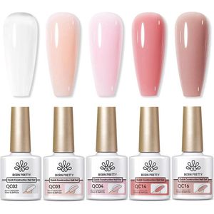 Born Pretty - Biab - 5 stuks -Builder in a bottle - Builder gel - Biab nagellak - Biab set - The gel bottle biab - Biab nagel builder - Gel in a bottle - Builder in a bottle