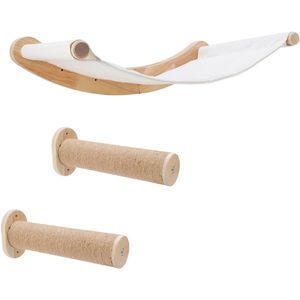 LBB - Katten Klimmuur - Krabpaal - Hout - Zacht Katoen - Hangmat
