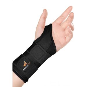 Bracefox® Premium Polsbrace 'CarpuFix' | Links | Maat L/XL | Kort model voor stabiliteit | Te gebruiken bij Sport | Polssteun | Carpaal Tunnel Syndroom | RSI | Artrose