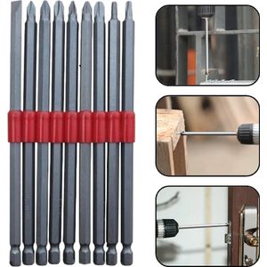 PD® - Bitset XXL Mix - 15 CM - 10 stuks - Platte Kop PZ1, PZ2, PZ3 - Kruiskop PH1, PH2, PH3 - Torx T15, T20