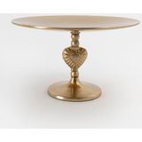 Sissy-Boy - Taartplateau - Goudkleurig - Aluminium - 22,5x14,5 cm