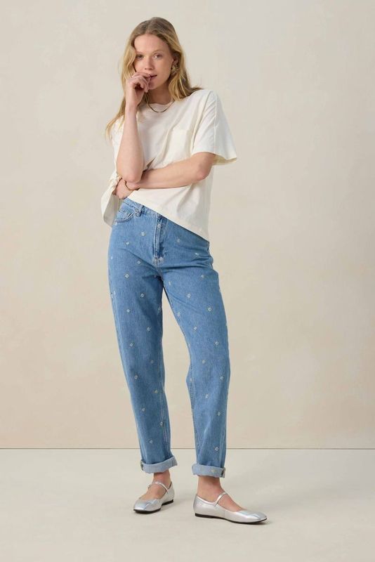 Sissy-Boy - Belem - Girlfriend Jeans - Blauw - High Waist - Tapered Fit