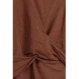 Sissy-Boy - Donkerbruine Wikkeljurk - Jersey - Korte Mouwen - Ronde Hals