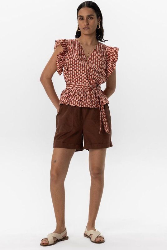 Sissy-Boy - High Waist Poplin Shorts - Bruin