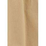 Beige - Katoenen Bandplooibroek - Mid Waist - Cropped Model