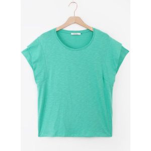 Sissy-Boy - Turquoise T-shirt met schouderdetails