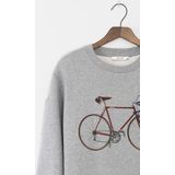 Sissy-Boy - Grijze sweater met fiets