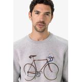 Sissy-Boy - Grijze sweater met fiets
