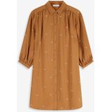 Sissy-Boy - Jerseyjurk - Bruin - 100% Tencel - Pofmouwen en Ceintuur