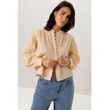 Sissy-Boy - Blouse - Lichtoranje - Katoen/Linnen - Lange Mouwen