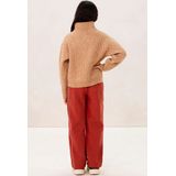 Sissy-Boy - Lichtoranje gebreide trui met ritssluiting