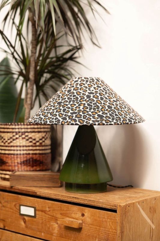 Sissy-Boy - Tafellamp - Groen - Leopard Print - Keramiek - 38x38 cm