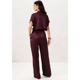 Sissy-Boy - Jumpsuit - Bordeaux - Satijn - Korte Mouwen