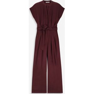 Sissy-Boy - Bordeaux Rode Jumpsuit met Open Rug