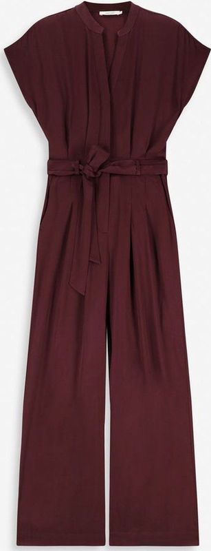 Sissy-Boy - Jumpsuit - Bordeaux - Satijn - Korte Mouwen
