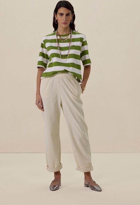 Sissy-Boy - Wide Leg Corduroy Broek - Wit