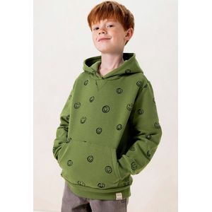 Sissy-Boy - Hoodie - Groen - 100% Katoen - Smiley Print