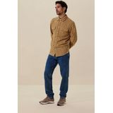 Sissy-Boy - Donkergeel - Overhemd - Geruit - Lange Mouwen