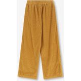 Donkergele wide leg corduroy broek