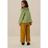 Sissy-Boy - Blouse - Groene - Met Ruffle Kraag - Lange Pofmouwen - Geruit Patroon